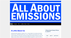 Desktop Screenshot of allaboutemissions.com